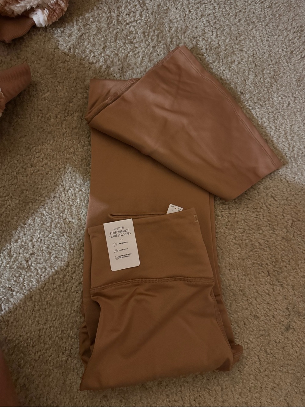 PINK Victoria's Secret Flare Leggings - Camel Brown - Picture 2 of 3